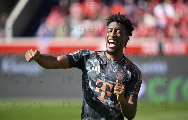 Goal celebration Kingsley Coman FC Bayern Munich FCB (11) Voith-Arena, Heidenheim, Baden-Württemberg, Germany, Europe