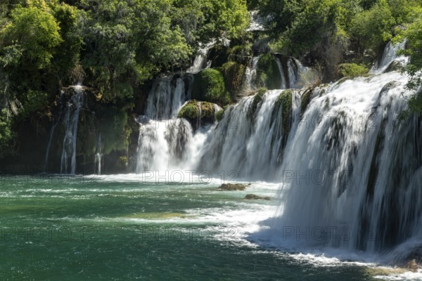 The Skradinski Buk waterfall in Krka National Park, Croatia, Europe