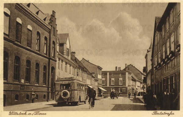 Historical postcard, picture postcard, Witttstock an der Dosse, Brandenburg, Germany, digitally enhanced reproduction of an original from around 1900, picture postcard, Europe