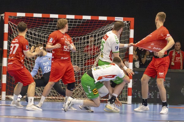 17.05.2024, 2nd HBL (German Handball League), Matchday 32: Eulen Ludwigshafen against GWD Minden (final score 28:28) . Picture: Danilo Radovic (21, GWD Minden) pulls away