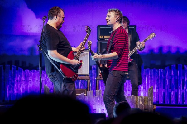 Johannes Madsen (guitarist) and Sebastian Madsen (singer) from Madsen live at Heute Nacht! 20th anniversary album debut tour in Berlin's Columbiahalle on 12/04/2025