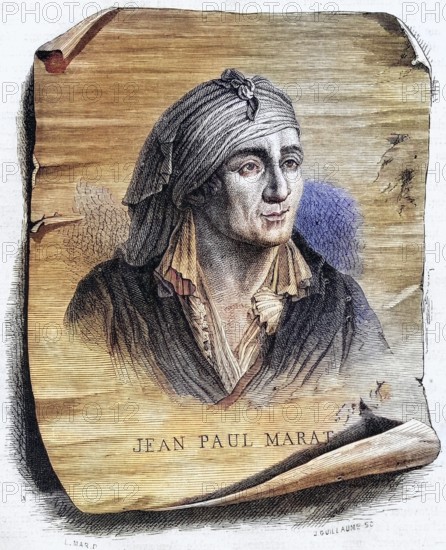 Jean-Paul Marat, 1743-1793, French politician, doctor and journalist, Historical, digitally restored reproduction from a 19th century original, Record date not stated