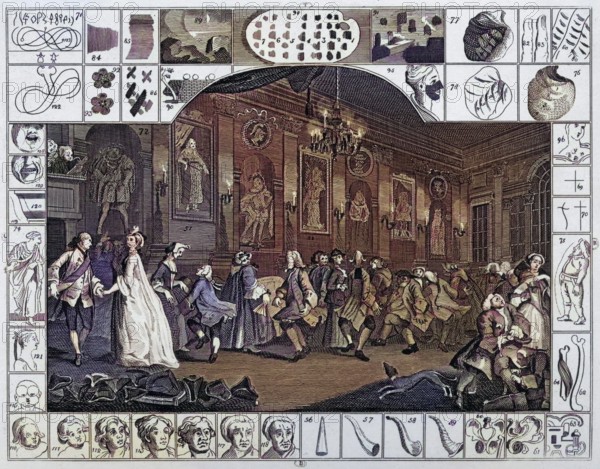 Analysis of Beauty From The Works of Hogarth published London 1833, Historic, digitally restored reproduction from a 19th century original, Record date not stated