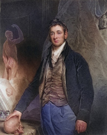 Sir Anthony Carlisle 1768 to 1768 English surgeon and discoverer of electrolysis, Historic, digitally restored reproduction from a 19th century original, Record date not stated