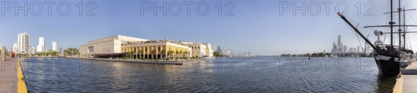 Muelle De Los Pegasos harbour, Panorama, Cartagena, Colombia, South America