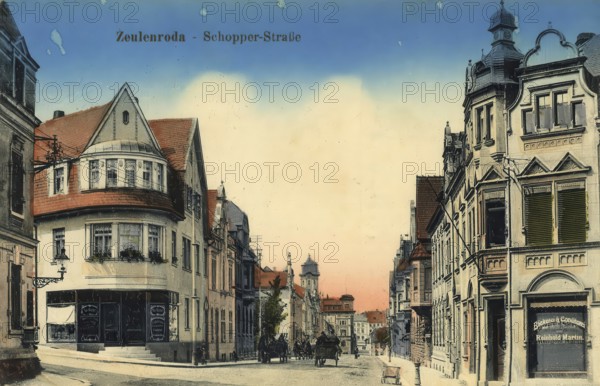 Historical postcard, picture postcard, Zeulenroda, Thuringia, Germany, digitally enhanced reproduction of an original from around 1900, picture postcard, Europe
