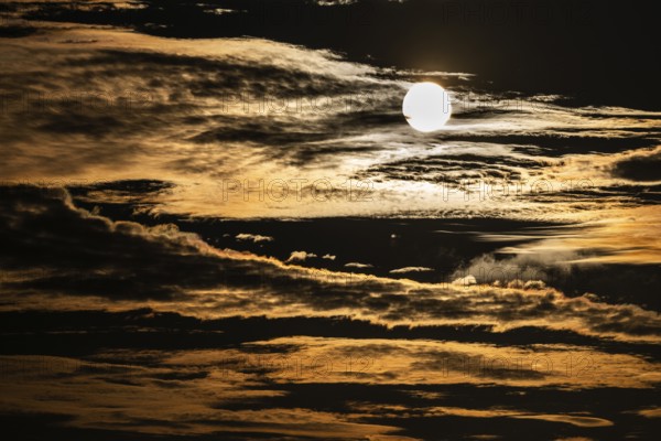 Sun behind clouds