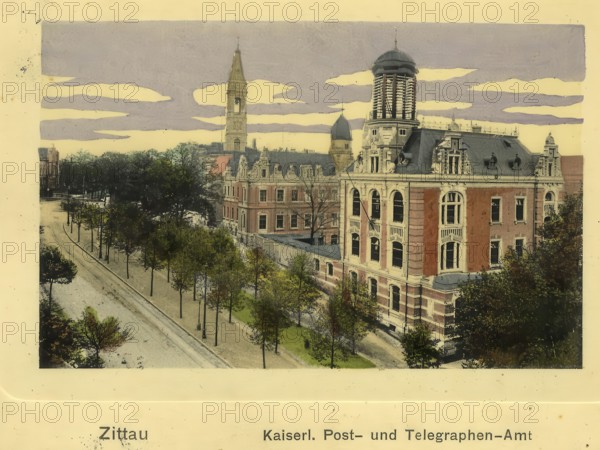 Historical postcard, picture postcard, Zittau, Saxony, Germany, digitally enhanced reproduction of an original from around 1900, picture postcard, Europe
