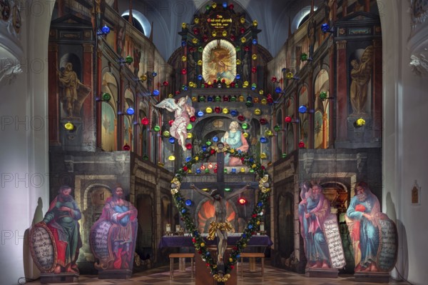 Holy Sepulchre created around 1800, St Michael's Parish Church, Kirchstr. 15, Aschau, Chiemgau, Upper Bavaria, Germany, Europe