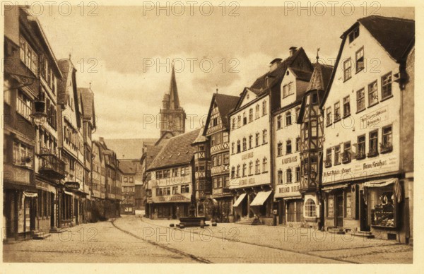 Historical postcard, picture postcard, Wertheim, Baden-Württemberg, Germany, digitally enhanced reproduction of an original from around 1900, picture postcard, Europe