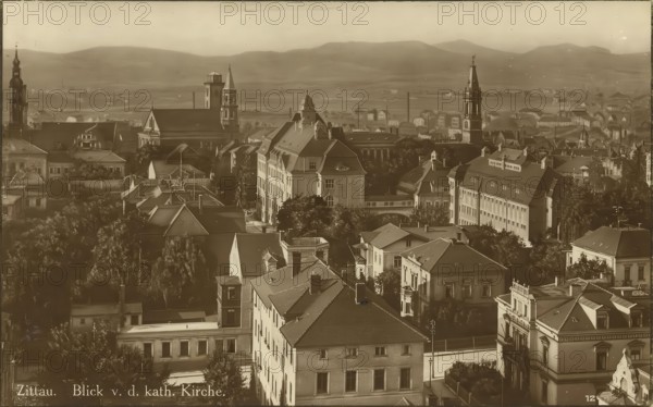 Historical postcard, picture postcard, Zittau, Saxony, Germany, digitally enhanced reproduction of an original from around 1900, picture postcard, Europe