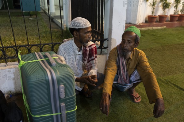 Hajj pilgrims arrives at Hajj Musafir Khana to collect Visa before leaving to the airport, in Guwahati, India on 3 May 2025