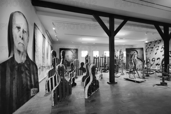 Installation Reminiscences by Josef Szajna, former beech forest concentration camp, today a concentration camp memorial, Weimar, Thuringia, Germany, Europe