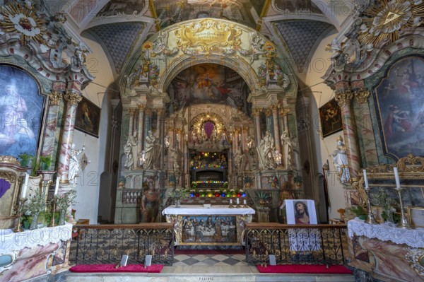 Holy Sepulchre, painted around 1767 by the painter Johann Joachim Pfaundler, St Donatus Church, Dorfstraße 20, Patsch, district of Innsbruck, Tyrol, Austria, Europe