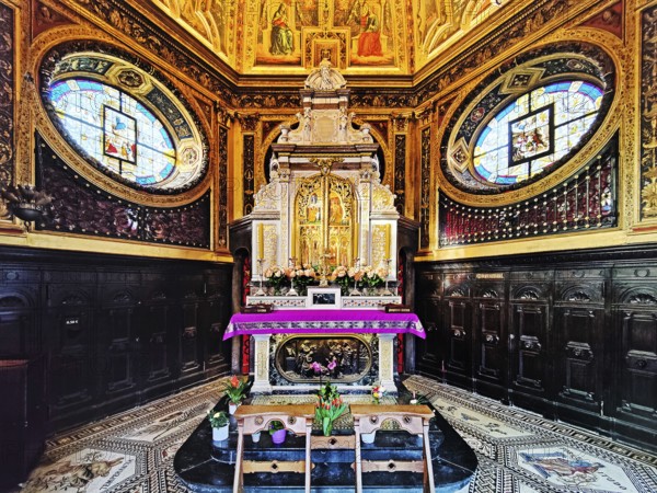 Interior view of the Chapel of Grace in Kevelaer, Lower Rhine, North Rhine-Westphalia, Germany, Europe