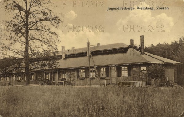 Historical postcard, picture postcard, youth hostel Zossen, Brandenburg, Germany, digitally enhanced reproduction of an original from around 1900, picture postcard, Europe