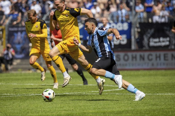 Football 3rd division, 2024/25 season, matchday 37: Waldhof Mannheim v Dynamo Dresden***Dynamic start by Arianit Ferati (19, Mannheim)