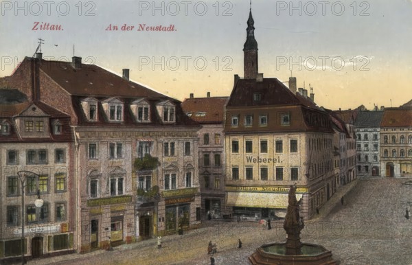 Historical postcard, picture postcard, Zittau, Saxony, Germany, digitally enhanced reproduction of an original from around 1900, picture postcard, Europe