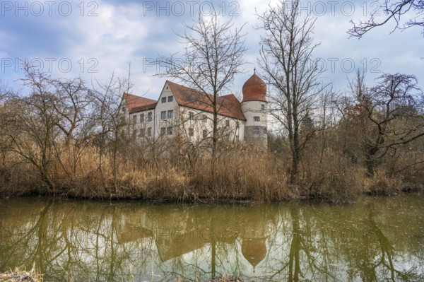Moated castle, built by the Lords of Degenfeld between 1596 and 1597, Neuhaus, Middle Franconia, Bavaria, Germany, Europe