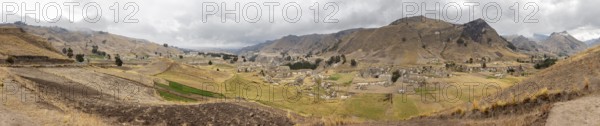 Panorama from the Chami Wayku viewpoint on the Rio Toach canyon, Toachi-River-Canyon, Ecuador, South America