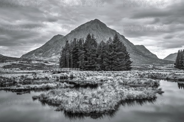 Buachaille Etive Mòr or The Buachaille, Glen Etive, Highlands, Scotland, United Kingdom, Europe