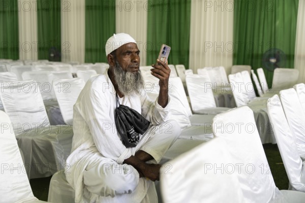 Hajj pilgrims arrives at Hajj Musafir Khana to collect Visa before leaving to the airport, in Guwahati, India on 3 May 2025