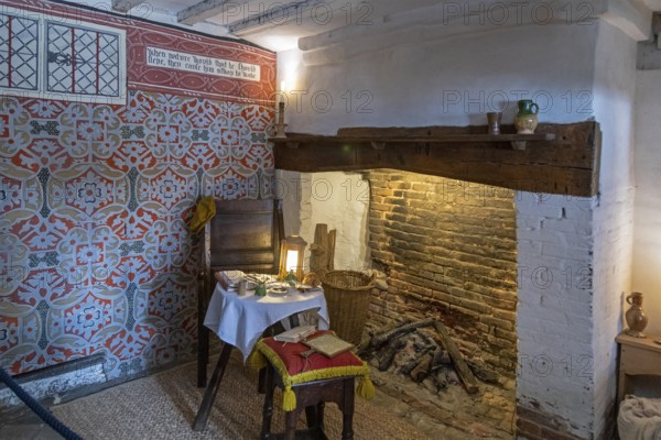 Interior photograph, birthplace of William Shakespeare, Stratford-upon-Avon, Warwickshire, England, Great Britain