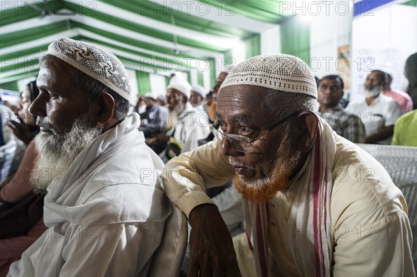 Hajj pilgrims arrives at Hajj Musafir Khana to collect Visa before leaving to the airport, in Guwahati, India on 3 May 2025
