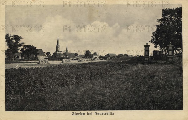 Historical postcard, picture postcard, Zierke near Neustrelitz, Mecklenburg-Vorpommern, Germany, digitally enhanced reproduction of an original from around 1900, picture postcard, Europe