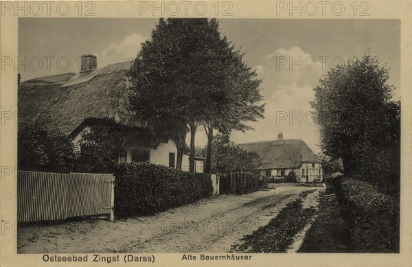 Historical postcard, picture postcard, Baltic resort Zingst, Mecklenburg-Vorpommern, Germany, digitally enhanced reproduction of an original from around 1900, picture postcard, Europe