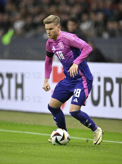 Maximilian Mittelstädt GER action on the ball, international match Germany GER vs Netherlands NED, Deutsche Bank Park, stadium, Frankfurt am Main, Hesse, Germany, Europe