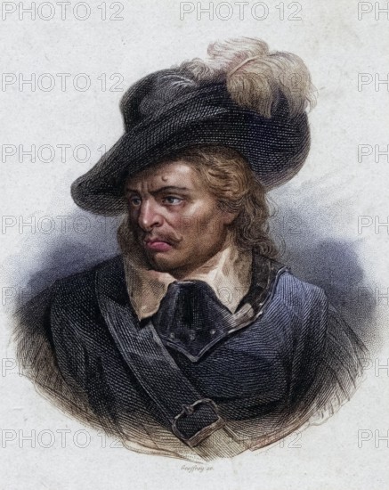 Oliver Cromwell, 1599-1658, English soldier and statesman, Historical, digitally restored reproduction from a 19th century original, Record date not stated