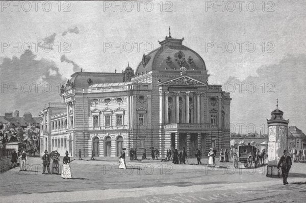 The new people's theatre in Vienna, 1895, Austria, digital reproduction of an original from the 19th century, historical, Europe