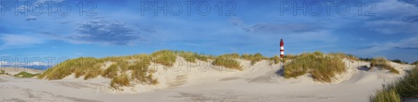 Amrum Island, landscape Germany, dune, dunes, grass, structure, shape, vegetation, lighthouse, Amrum, Amrum Island, Schleswig-Holstein, Germany, Europe
