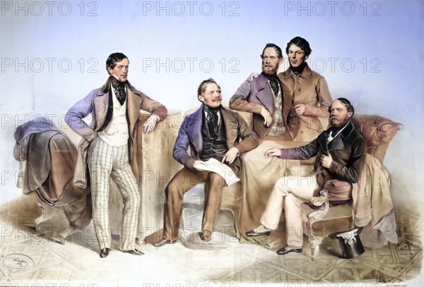 Brüder Klein von Wisenberg, Wiesenberg, c. 1830, Business family from Austria, Historical, digitally restored reproduction from a 19th century original, Record date not stated