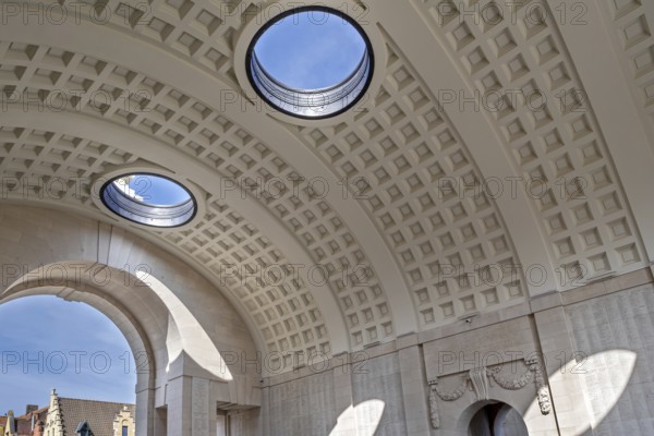 Menin Gate, Menenpoort, WW1 memorial for the missing soldiers of Commonwealth nations who died in Ypres Salient during First World War One, Belgium, Europe
