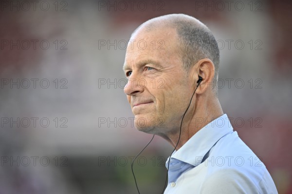 Coach Jess Thorup FC Augsburg FCA Portrait in front of Interview, MHPArena, MHP Arena Stuttgart, Baden-Württemberg, Germany, Europe