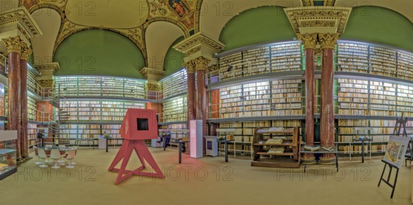 Herzog August Library Interior Panorama Wolfenbüttel Germany
