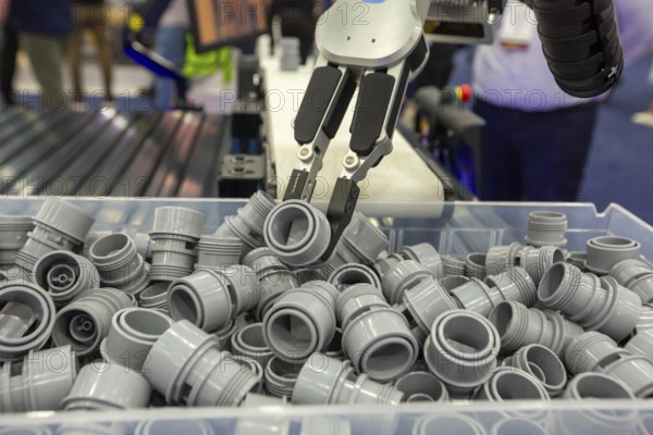 Detroit, Michigan - More than 800 exhibitors displayed at Automate, North America's largest robotic and automation event. Vention displayed an AI-powered bin picker