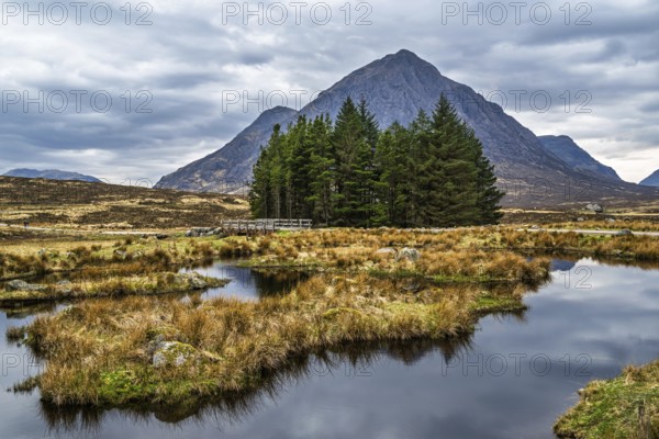 Buachaille Etive Mòr or The Buachaille, Glen Etive, Highlands, Scotland, United Kingdom, Europe