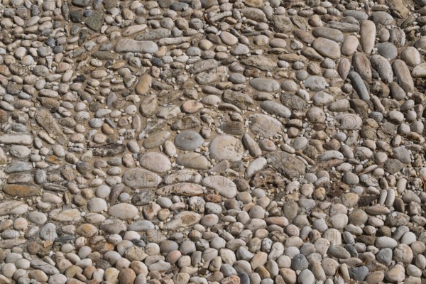 Pebble pavement, background, texture, Parikia, Paros, Cyclades, Greece, Europe
