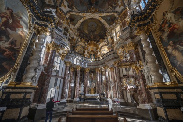Court Church of the Würzburg Residence, consecrated in 1743, Würzburg, Lower Franconia, Bavaria, Germany, Europe