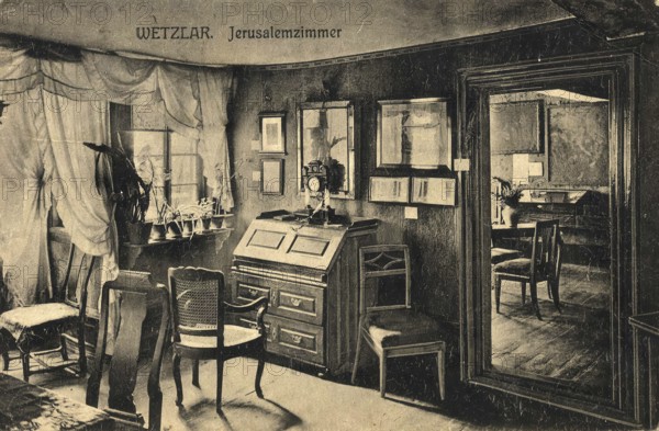 Historical postcard, picture postcard, Jerusalem Room in Wetzlar, Hesse, Germany, digitally enhanced reproduction of an original from around 1900, picture postcard, Europe