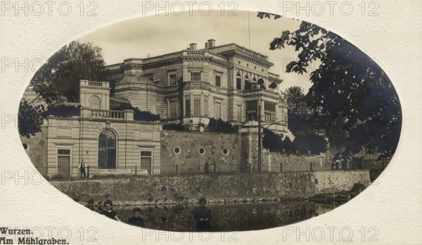 Historical postcard, picture postcard, Wurzen, Saxony, Germany, digitally enhanced reproduction of an original from around 1900, picture postcard, Europe