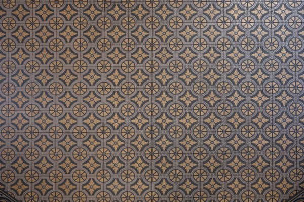Floor tiles from around 1900 in a residential building, Nuremberg, Central Franconia, Bavaria, Germany, Europe