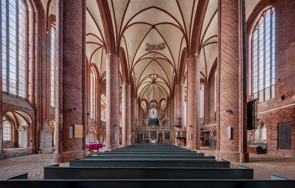 Gothic Church of St Mary, interior, Brick Gothic, Stendal, Saxony-Anhalt, Germany, Europe