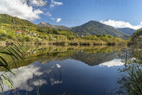 Lake Lago di Madrano in Madrano, Pergine Valsugana, Trentino, Italy, Europe