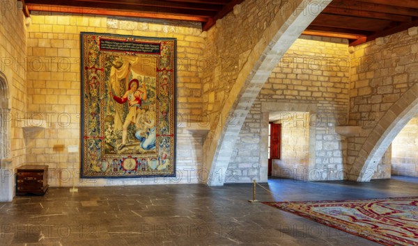 Interior design, Royal Palace Alumdaina, Palma de Majorca, Spain, Europe