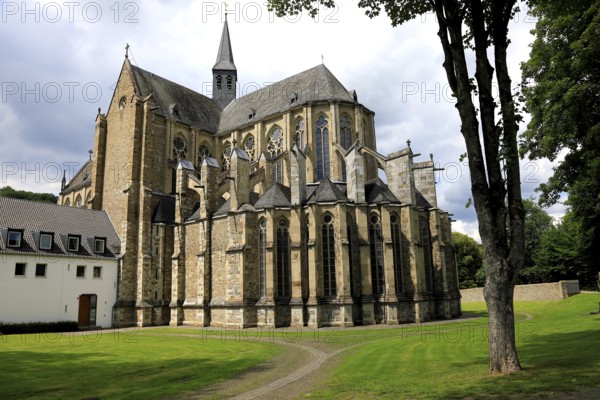 Altenberg Cathedral, Bergischer Dom, former monastery church of Altenberg Abbey, built by the Cistercians in 1133, Rheinisch-Bergischer Kreis, administrative district of Cologne, North Rhine-Westphalia, Germany, Europe