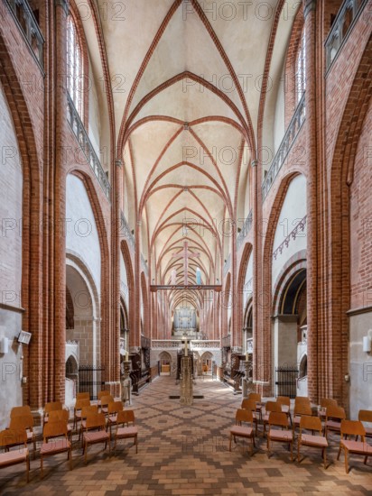 Havelberg Cathedral of St Mary, interior, Brick Gothic, Hanseatic town of Havelberg, Saxony-Anhalt, Germany, Europe